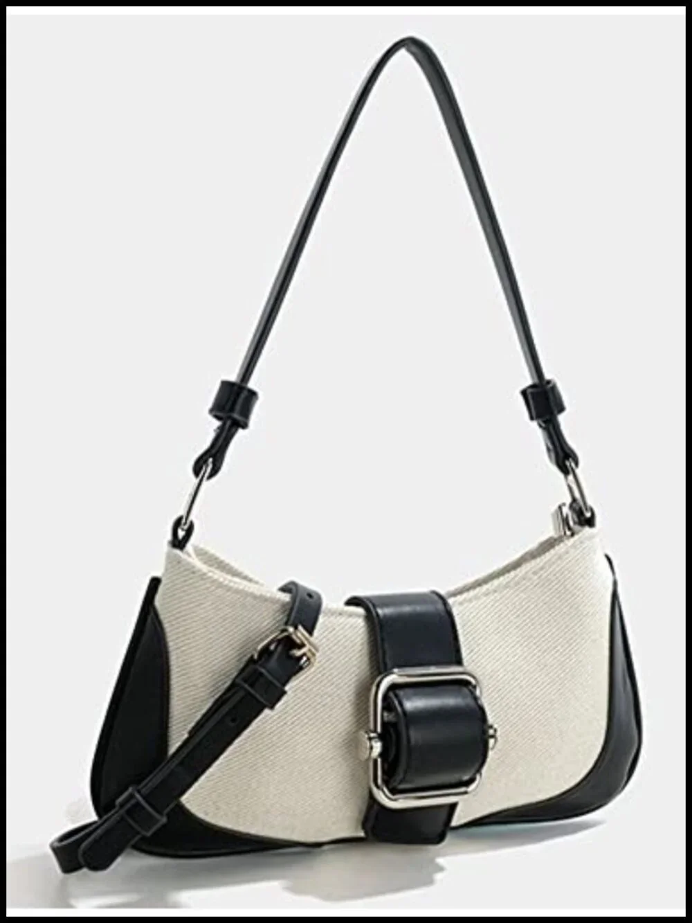 Chic PU Leather Crossbody Hobo Bag for Women, Adjustable Strap, Zipper Pocket,